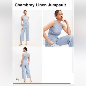 LOFT CHAMBRAY JUMPSUIT